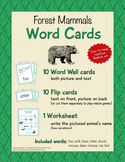 Animal Word Cards - Forest Mammals