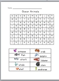 Animal Word Search with Pictures: Zoo, Ocean, Jungle and Farm