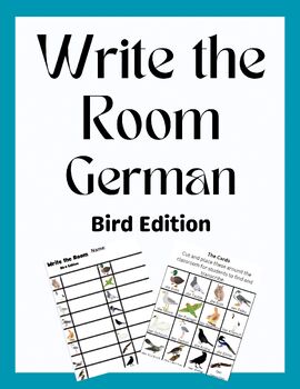 Preview of Animal Write the Room - German