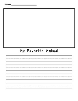 Animal Writing Template by Covered In Stickers | TpT