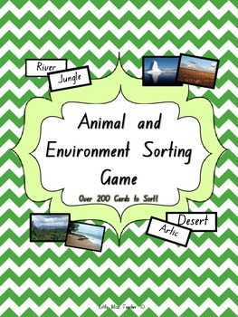 Preview of Animal and Environment/Habitat Sorting Game - Over 200 Cards to Sort!