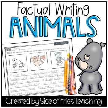 Preview of Animal and Habitat Factual Writing Pages