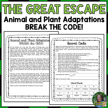 Preview of Animal and Plant Adaptations Break the Code