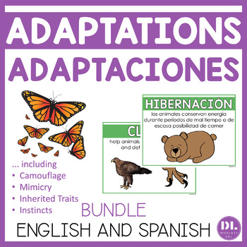 Preview of Animal and Plant Adaptations | English and Spanish