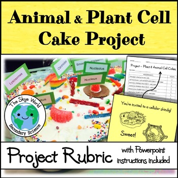 Animal & Plant Edible Cell Cake Model Project - Rubric + Powerpoint  Instructions