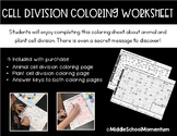 Cell Division Coloring Worksheets