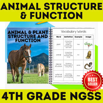 Preview of Animal and Plant Structure and Function 4th Grade Unit - NGSS Curriculum