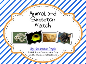 Preview of Animal and Skeleton Matching Cards