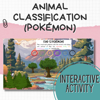 Preview of Animal classification Pokémon | Interactive activity