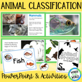 Animal classification PowerPoint slide show and printable 