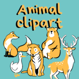 Animal clip art - distance learning