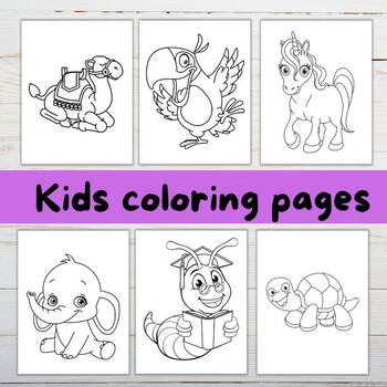 Preview of Easter printable coloring pages for kids. 46 coloring pages for Easter animals