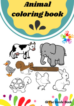 Animal coloring book by The Guide Book | TPT