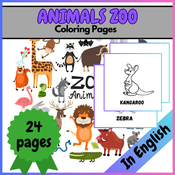 Animal coloring pages, zoo coloring sheets for kids /forest animals in ...