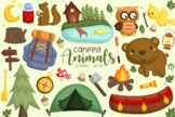 Animal in Camp Clipart - Cute Animal Clip Art