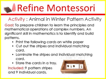Animal in Winter Pattern Activity by Refine Montessori | TPT