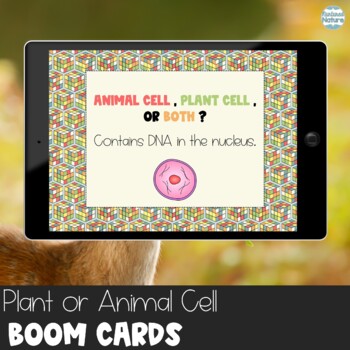 Preview of Animal or Plant Cells Boom Cards Digital Virtual