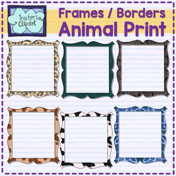 Animal print borders by Teacher's Clipart | TPT