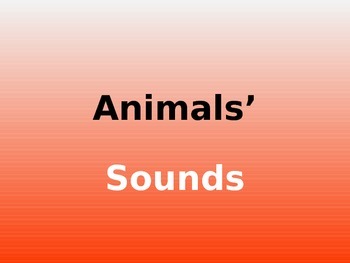 Preview of Animal sounds