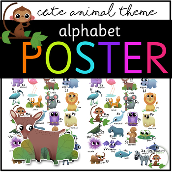 Preview of FREEBIE! Wild Animal Alphabet Poster - Instant Digital Download