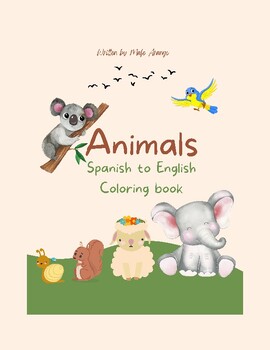 Preview of Animales - Animals Spanish and English to color