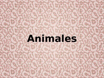 Preview of Animales Spanish animal vocabulary