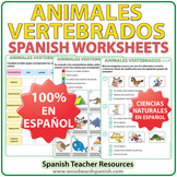 Animales Vertebrados - Spanish Worksheets