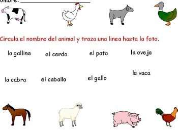 Preview of Animales de la Granja/ Farm Animals