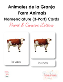 Animales de la Granja (Farm Animals) - Spanish Nomenclature Cards