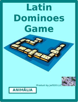 Preview of Animālia (Animals in Latin) Dominoes