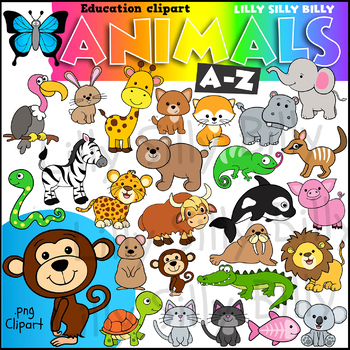 Animals A-z Clipart Teaching Resources | TPT