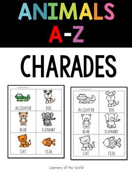 Preview of Animals A to Z Charades