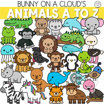 Preview of Animals A to Z Clipart by Bunny On A Cloud
