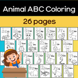 Animals ABC Alphabet Coloring Pages