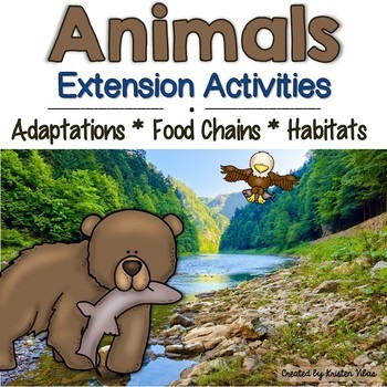 Preview of Animal Adaptations, Food Chains and Habitats Extension Activities and Games