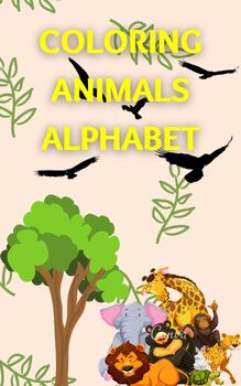 Animals Alphabet , A to Z Coloring Worksheet Set. by Mossa creative