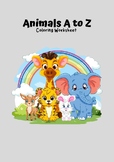 Animals Alphabet A to Z Coloring Worksheet Set