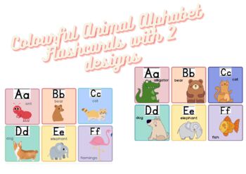Preview of Animals Alphabet Flash Cards
