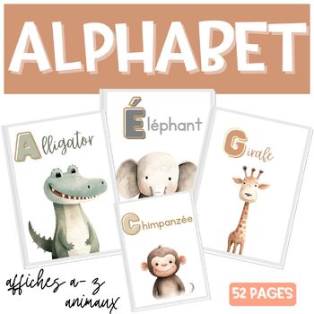 Preview of Animals Alphabet Posters French Classroom Decor