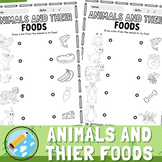 Animals And Their Food Worksheets | Connect the animal to 