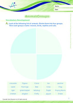 Animals - Animal Groups: Names of Animal Groups - Grade 4 | TPT
