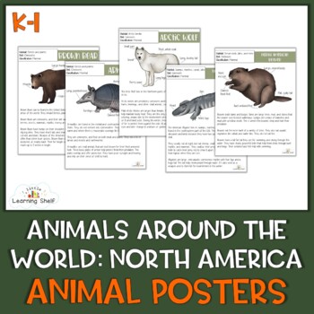 Animals Around the World: North America Mini Study by Little Learning Shelf