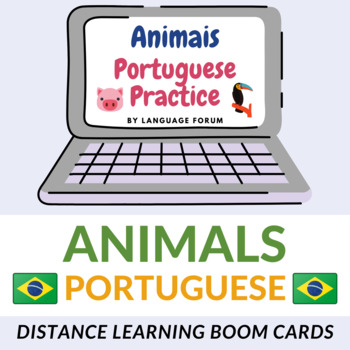 Preview of Animals BOOM Cards Portuguese | ANIMALS Portuguese BOOM CARDS