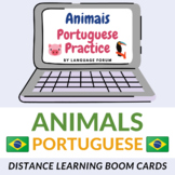 Animals BOOM Cards Portuguese | ANIMALS Portuguese BOOM CARDS