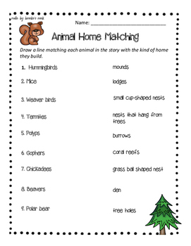 Animals Building Homes Journeys 2nd Grade: Unit 1- Lesson 6 by Brooke's