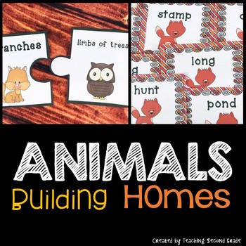 Preview of Animals Building Homes Journeys 2nd Grade