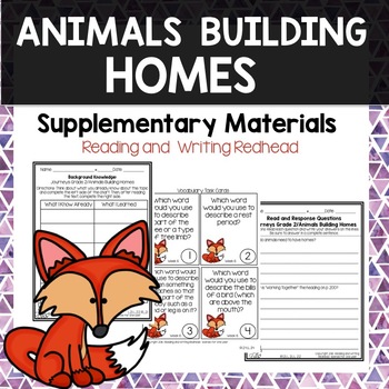 Preview of Animals Building Homes Journeys Second Grade Week 6