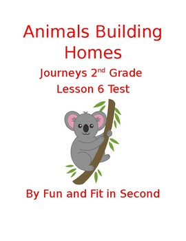 Preview of Animals Building Homes Assessment