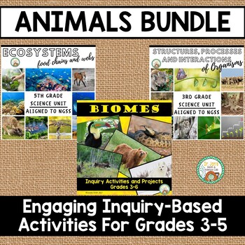 Preview of Animals Bundle:  Structures, Processes of Organisms, Ecosystems, and Biomes