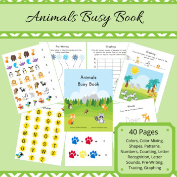 Preview of Animals Busy Book
